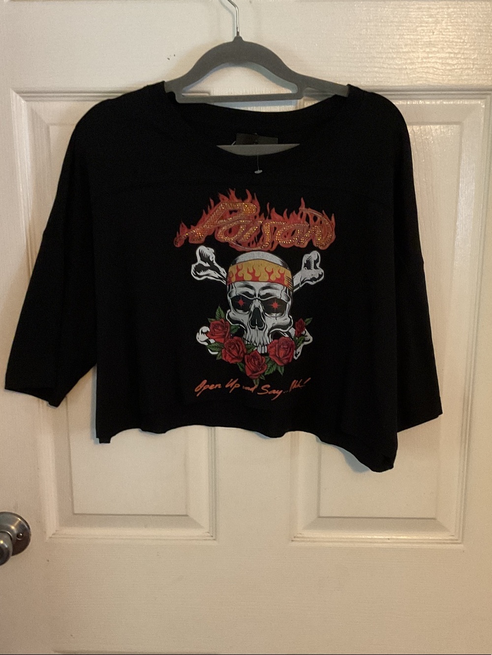 Poison Cropped October 1988 Tour Tee with Backhit